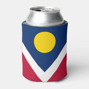 Rafraichisseur De Cannettes Can Cooler avec le drapeau de Denver City, USA.