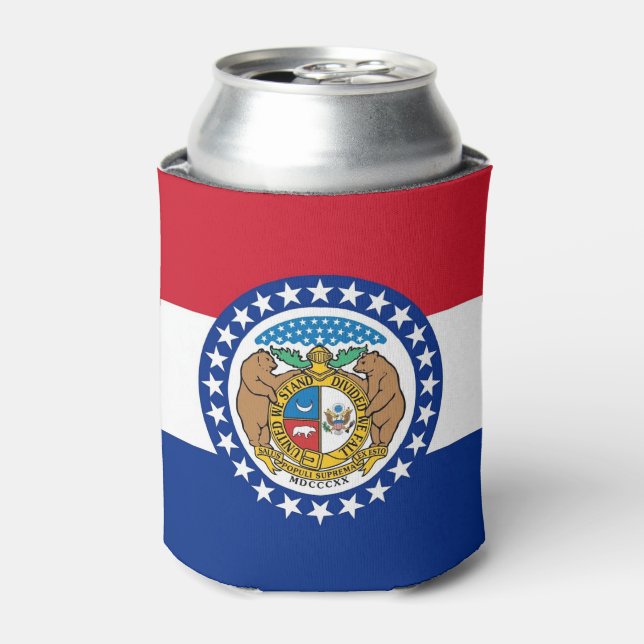Rafraichisseur De Cannettes Can Cooler avec le drapeau de Missouri State, USA. (Can devant)
