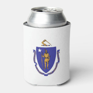Rafraichisseur De Cannettes Can Cooler avec le drapeau du Massachusetts State,