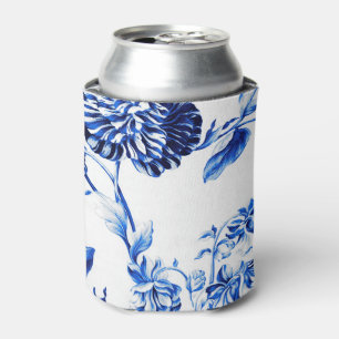 Rafraichisseur De Cannettes Capri Toile floral botanique vintage bleu No.2