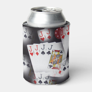 Rafraichisseur De Cannettes Cartes de Poker Quad Jacks Motif,