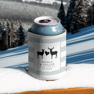 Rafraichisseur De Cannettes Cerf de forêt Buck & Doe Wedding Favor