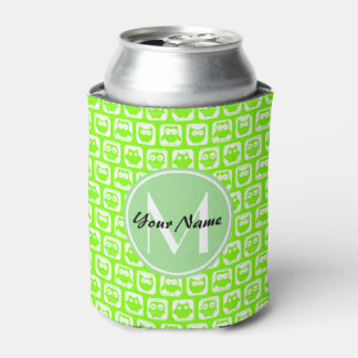Rafraichisseur De Cannettes Chouettes à citron vert personnalisées Monogramme