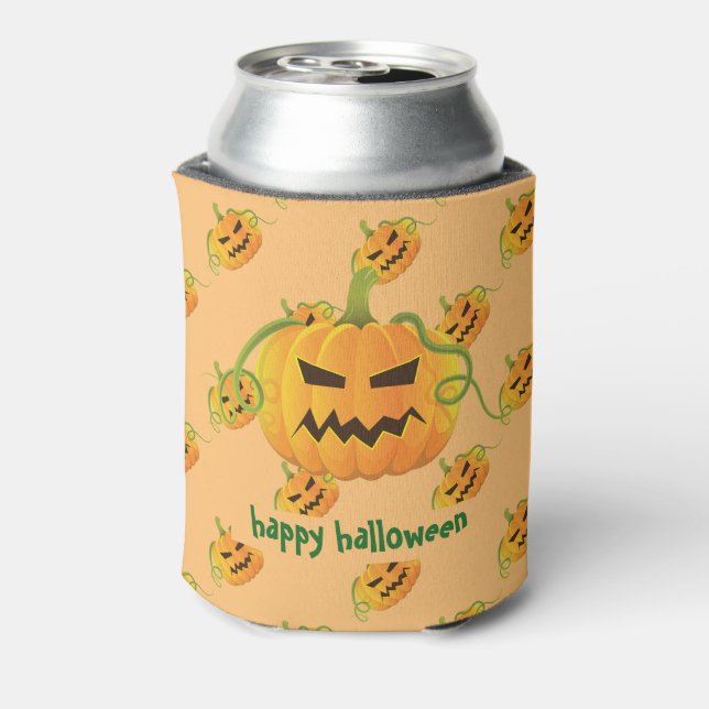 Rafraichisseur De Cannettes Citrouille Orange Halloween sans couture Motif (Can Dos)