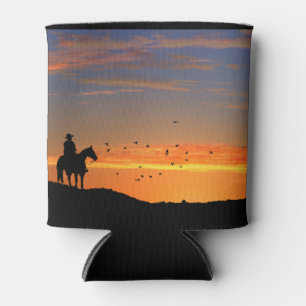 Rafraichisseur De Cannettes Cowboy et cheval dans un refroidisseur de canette