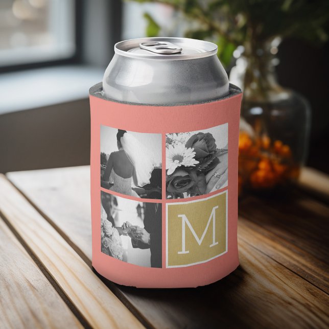 Rafraichisseur De Cannettes Créez votre propre collection photo Mariage Monogr (Personalized Can Cooler for wedding or anniversary party)