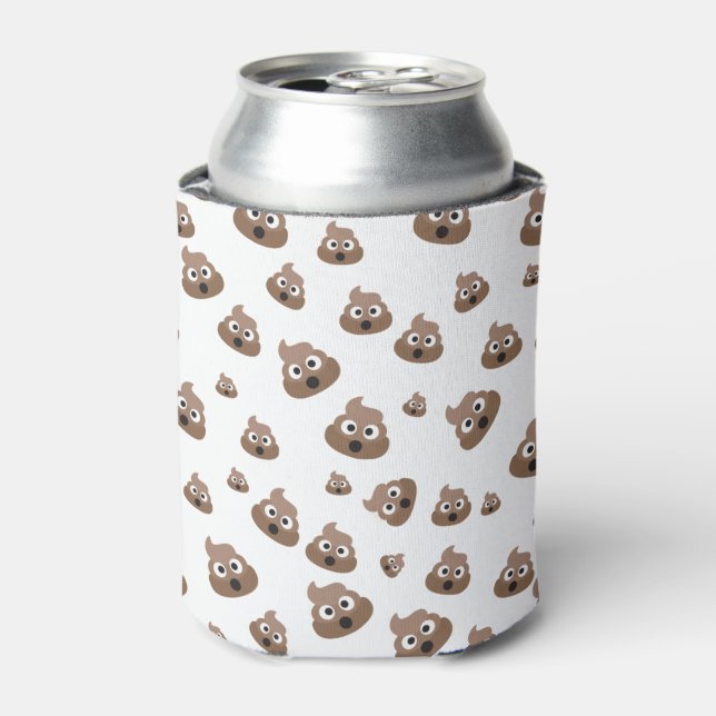 Rafraichisseur De Cannettes Cute Poop Emoji Motif (Can devant)