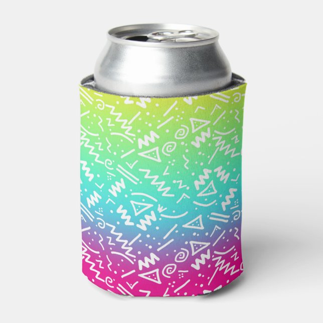 Rafraichisseur De Cannettes Doodle Sketched Neon 80's 90's (Can devant)