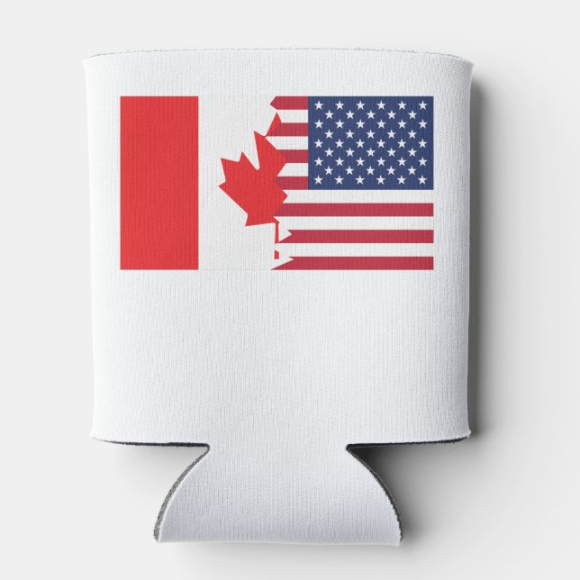 Rafraichisseur De Cannettes Drapeau américain canadien (Dos)