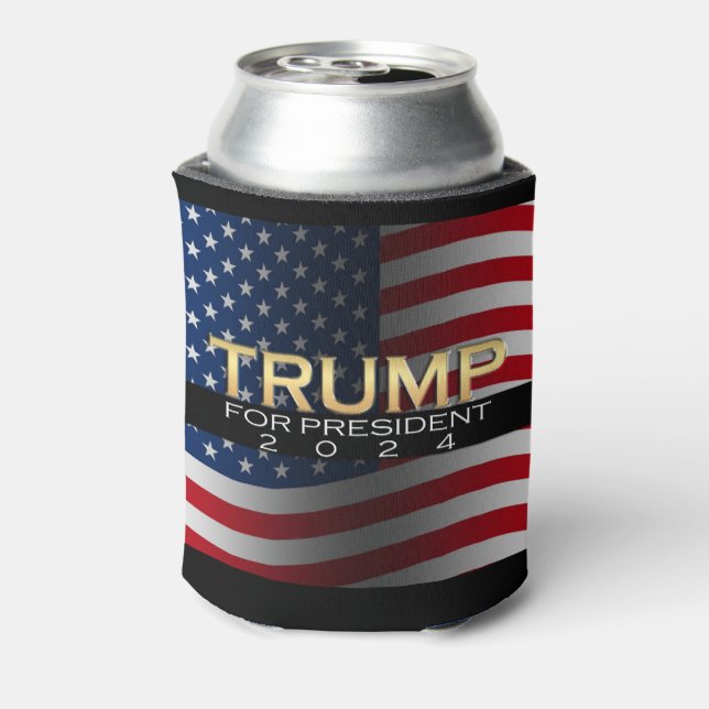 Rafraichisseur De Cannettes Drapeau américain Trump 2024 Gold Patriotic (Can Dos)