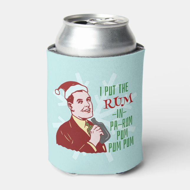 Rafraichisseur De Cannettes Drôle Noël Retro Rhum Boire Homme Vacances (Can devant)