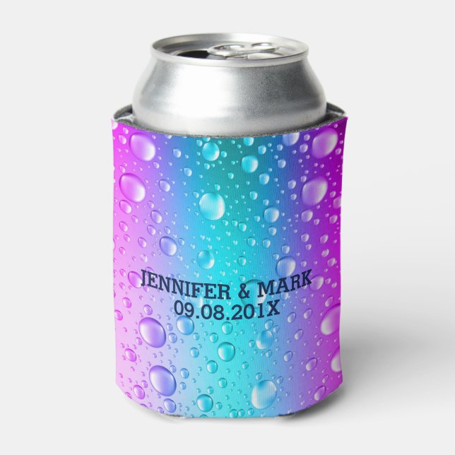 Rafraichisseur De Cannettes Droplets d'eau rose et bleu d'Aqua (Can devant)