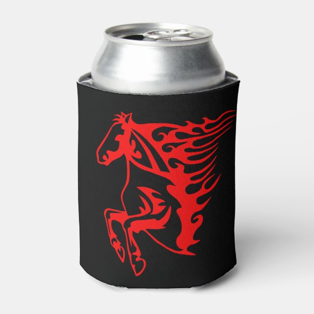 Rafraichisseur De Cannettes Flamme feu rouge Bronco Mustang Cheval sauvage (Can devant)