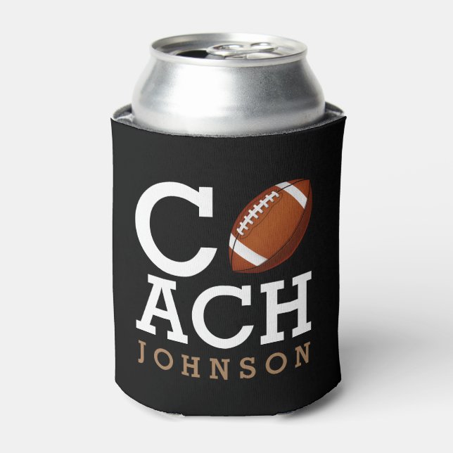 Rafraichisseur De Cannettes Football Coach Nom personnalisé (Can devant)