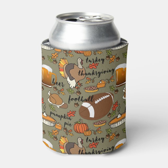 Rafraichisseur De Cannettes Football, Thanksgiving, Bière, Turquie Design (Can devant)