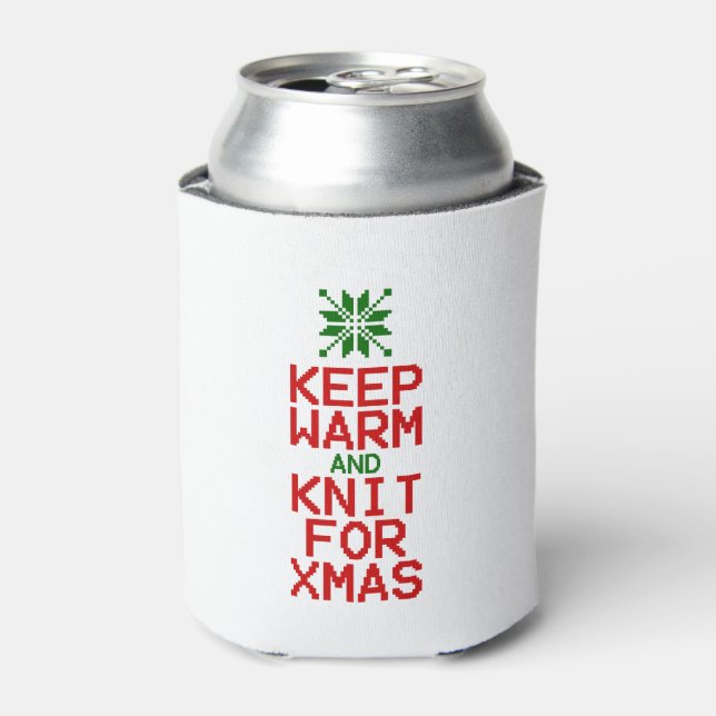 Rafraichisseur De Cannettes Gardez chaud et tricot pour Noël (Can devant)