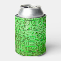 Hiéroglyphes égyptiens anciens Vert Can Cooler