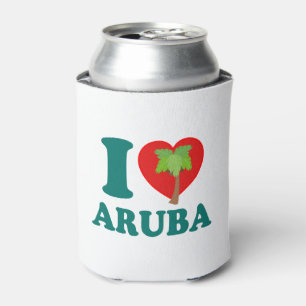 Rafraichisseur De Cannettes I Love Aruba Palm Tree