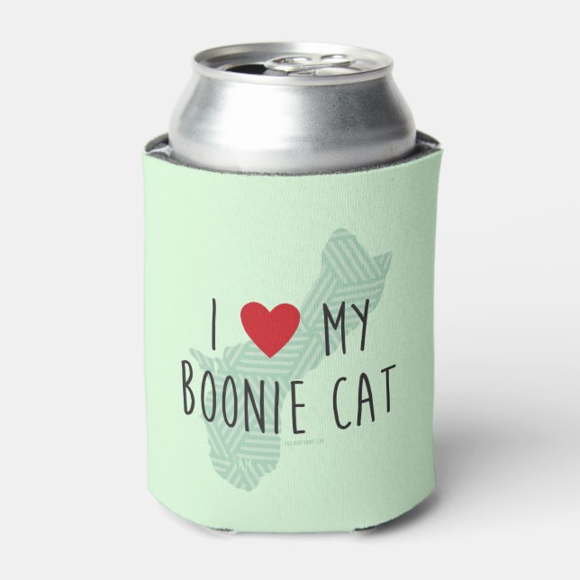 Rafraichisseur De Cannettes J'adore mon chat de chat de Boonie (Vert) (Can devant)
