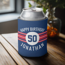 Joyeux Anniversaire Sports Jersey Stripes Nom et â
