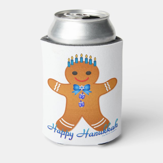 Rafraichisseur De Cannettes Judaïque Hanoukka Gingerbread Homme Menorah (Can Dos)