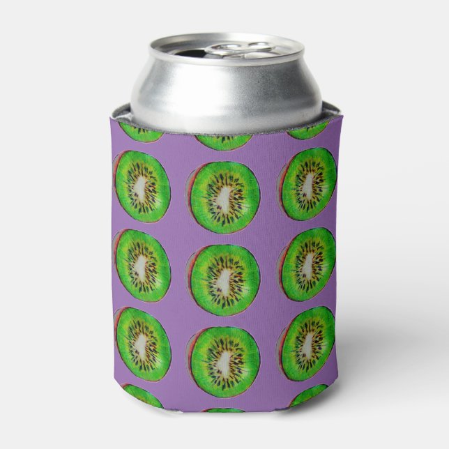 Rafraichisseur De Cannettes Kiwi Fruit Green et Purple Can Cooler (Can devant)