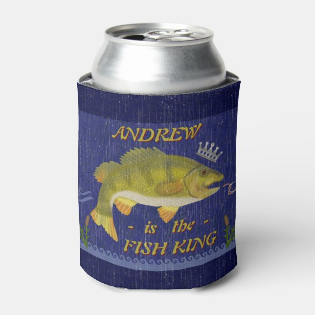 Rafraichisseur De Cannettes Lac Bass Pêche Poisson King | Nom des pêcheurs per (Can devant)