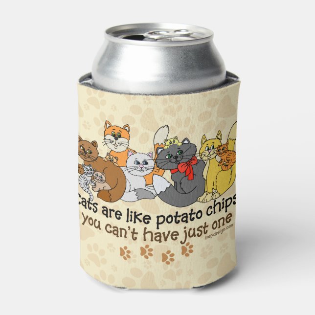 Rafraichisseur De Cannettes Les chats sont comme des chips (Can devant)