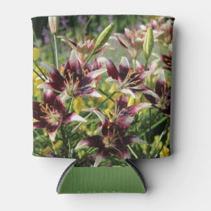 Rafraichisseur De Cannettes Lys Asiatiques De Crème Bourgogne, Lys Jaunes