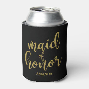 Rafraichisseur De Cannettes Maid of Honor or and Black Parties scintillant Bac