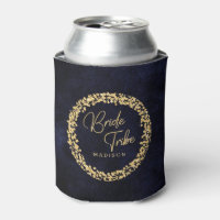 Marine Blue Watercolor & Gold Mariage Bride Tribe