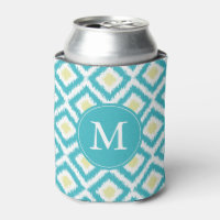 Monogramme Aqua Yellow Ikat Diamonds Motif