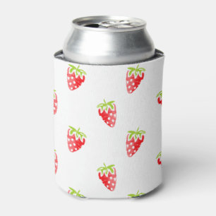 Rafraichisseur De Cannettes Motif de fraises d'aquarelle