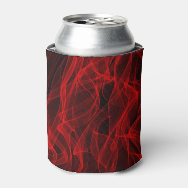 Rafraichisseur De Cannettes Neon Red Curvy Line Abstrait Motif (Can devant)