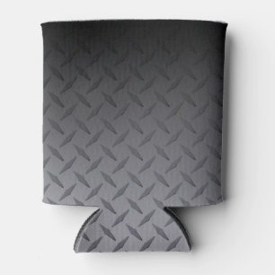 Rafraichisseur De Cannettes Noir à gris Diamondplate Acier Look Art
