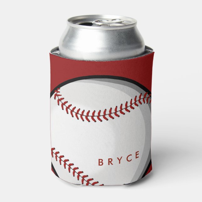Rafraichisseur De Cannettes Nom personnalisé Big Bold Baseball Red (Can devant)