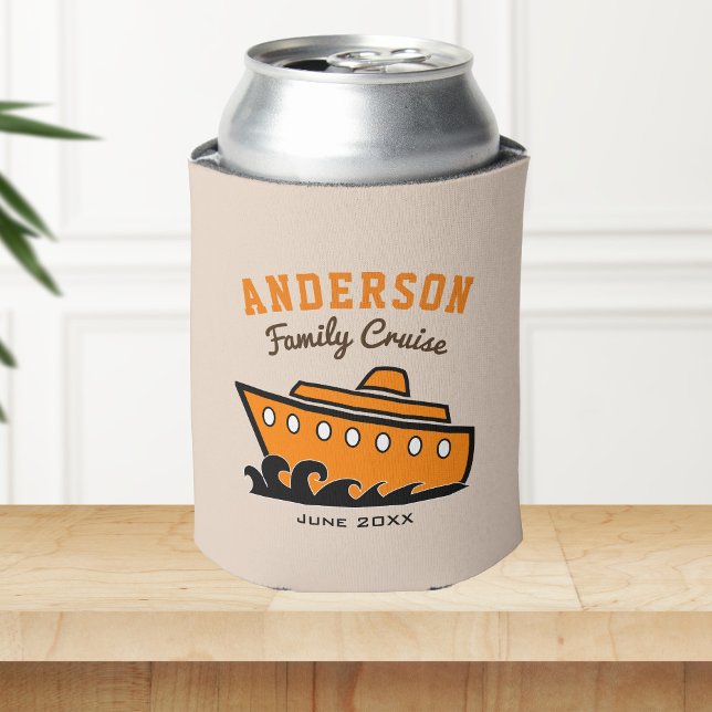 Rafraichisseur De Cannettes Nom personnalisé Famille Croisière Vacances (Créateur téléchargé)