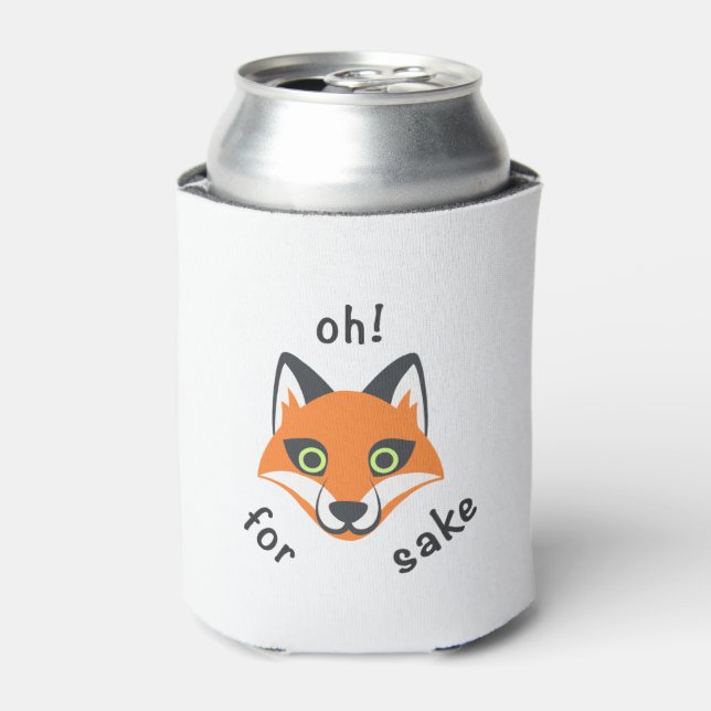 Rafraichisseur De Cannettes Oh! Pour Fox Sake phrase dessin animé Emoji (Can devant)