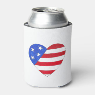 Rafraichisseur De Cannettes Patriotic Love USA juillet 4 étoiles et rayures Dr