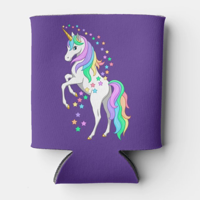 Rafraichisseur De Cannettes Plutôt Rearing Rainbow Unicorn Falling Stars (Devant)