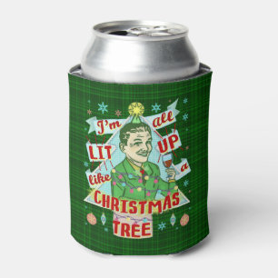 Rafraichisseur De Cannettes Rétro Lit potable d'homme d'humour de Noël drôl
