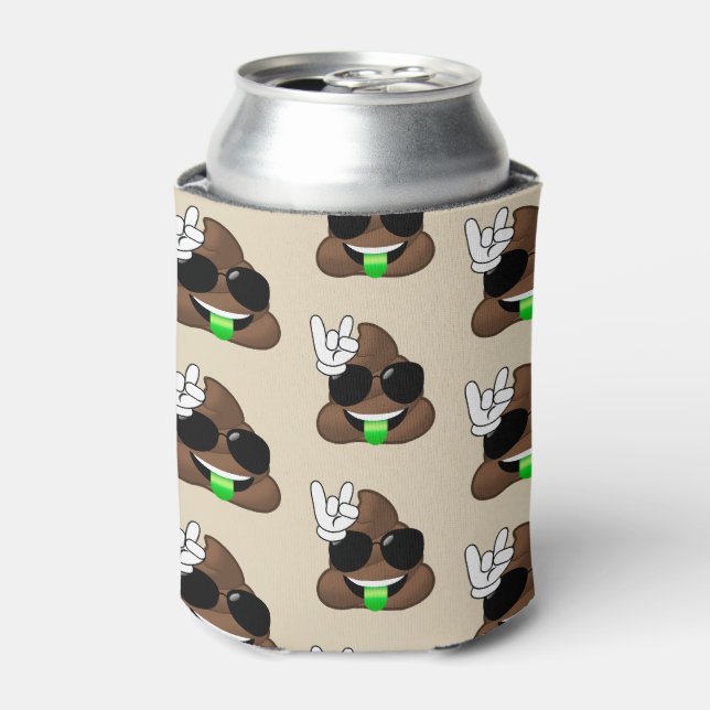 Rafraichisseur De Cannettes Rocher Brown Sur Poop Emoji Peut Se Rafraîchir (Can devant)