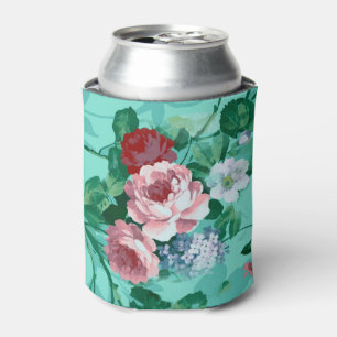 Rafraichisseur De Cannettes Roses et fleurs colorés