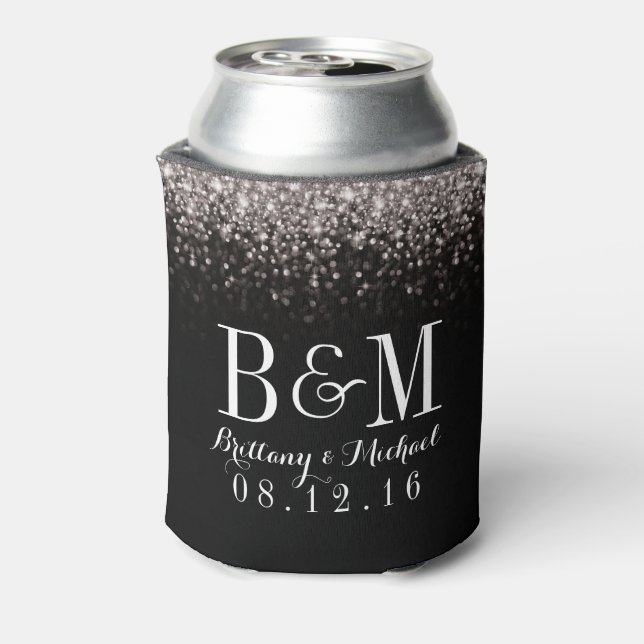 Rafraichisseur De Cannettes Silver Black Hollywood Glitz Mariage Glam (Can Dos)
