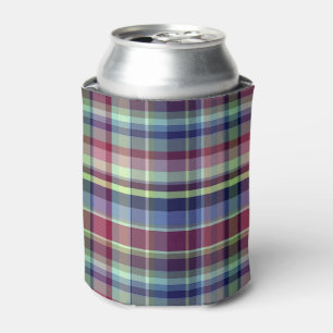 Rafraichisseur De Cannettes Sky Blue Navy Bourgogne Pistach Preppy Madras Plai