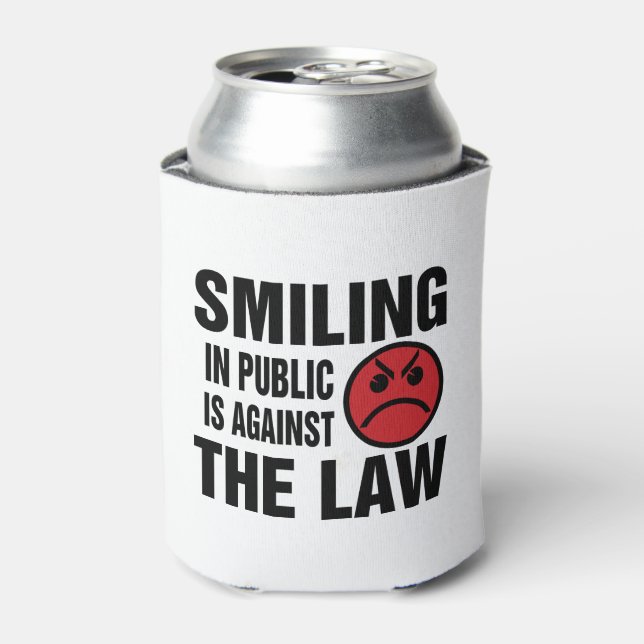 Rafraichisseur De Cannettes Sourire en public est contre la loi (Can devant)