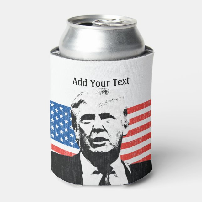 Rafraichisseur De Cannettes Texte personnalisé du drapeau américain Donald Tru (Can devant)