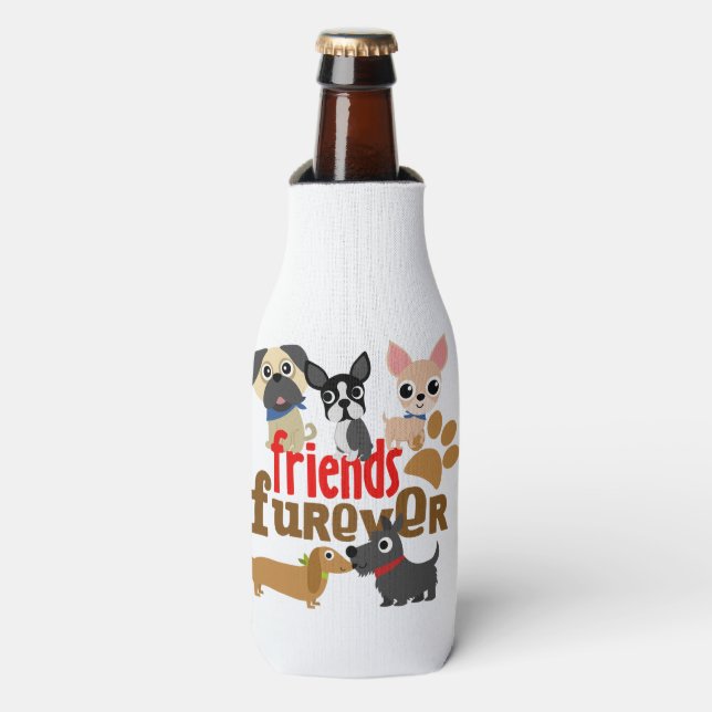 Rafraîchisseur Pour Bouteille Amis Chiens Furever Chiens Chiens Chiens Chiens Ch (Bottle Devant)