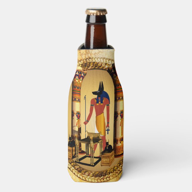 Rafraîchisseur Pour Bouteille Anubis le dieu égyptien (Bottle Devant)