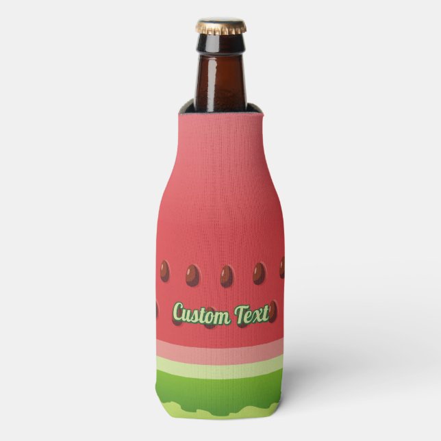 Rafraîchisseur Pour Bouteille Arrière - plan de tranche de pastèque (Bottle Devant)